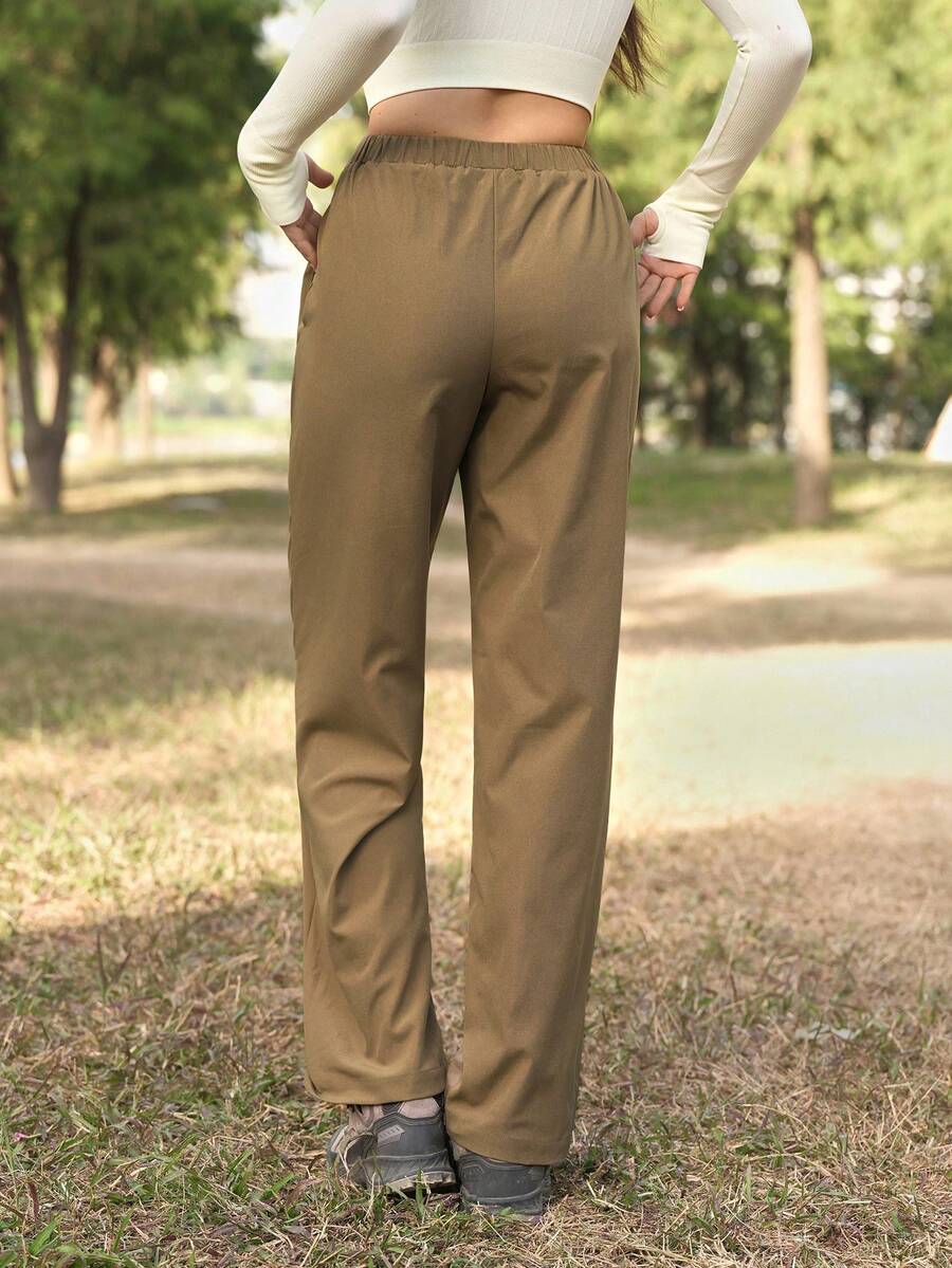 High-Waisted Performance Wanderhose – Olive Edition