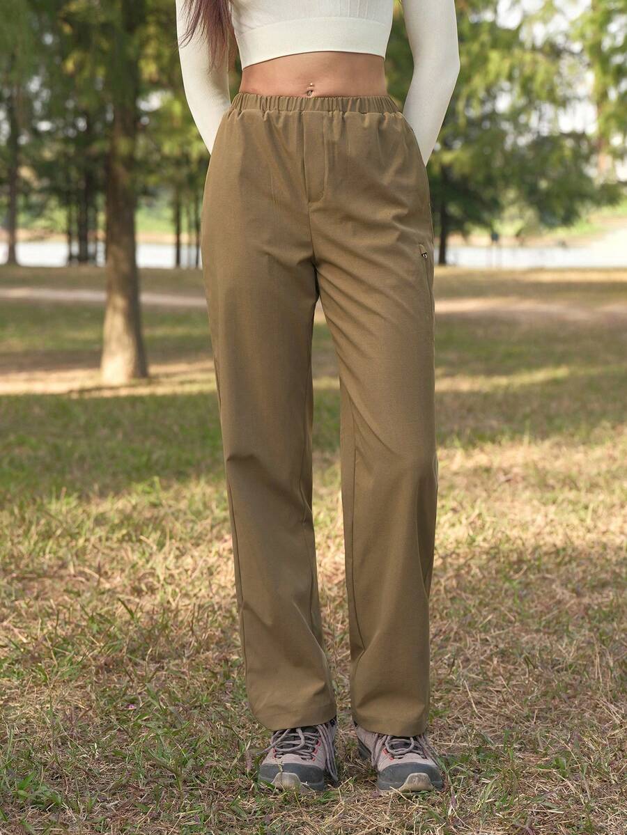 High-Waisted Performance Wanderhose – Olive Edition