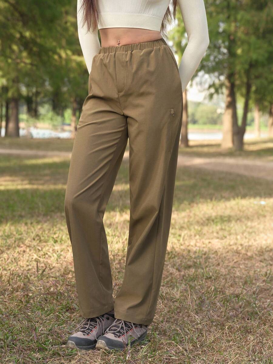 High-Waisted Performance Wanderhose – Olive Edition
