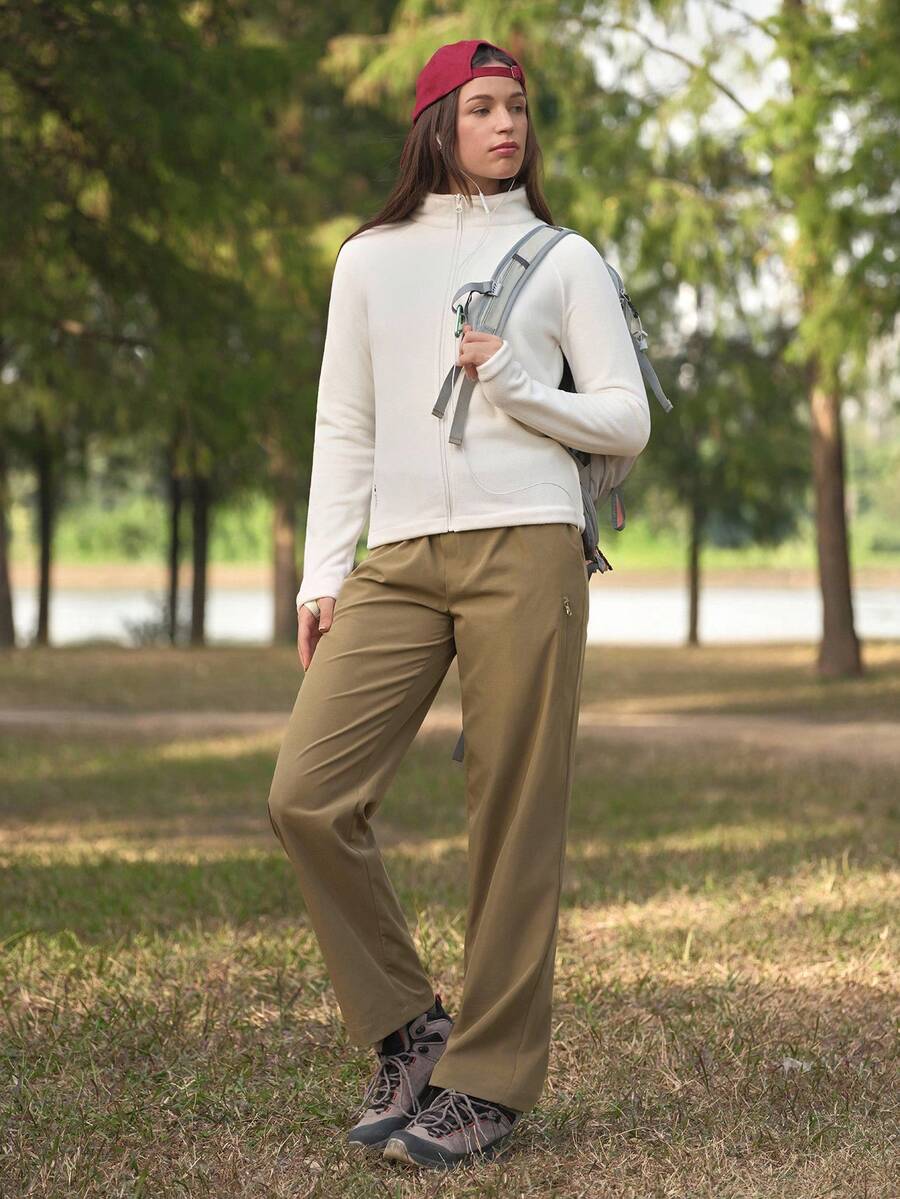 High-Waisted Performance Wanderhose – Olive Edition
