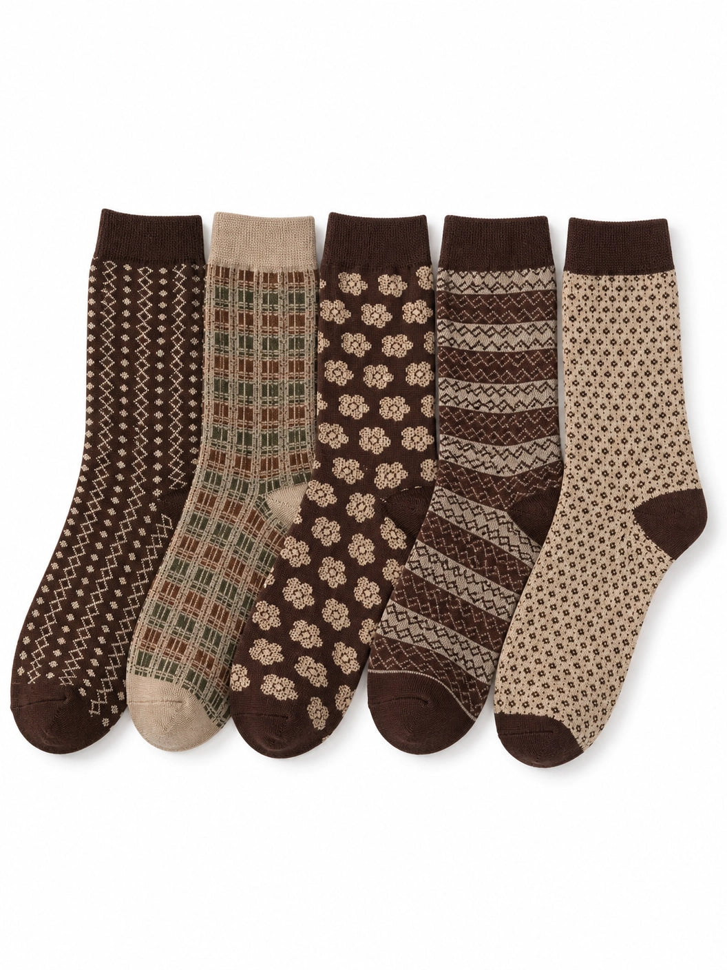 5 Paar Vintage Pattern Set