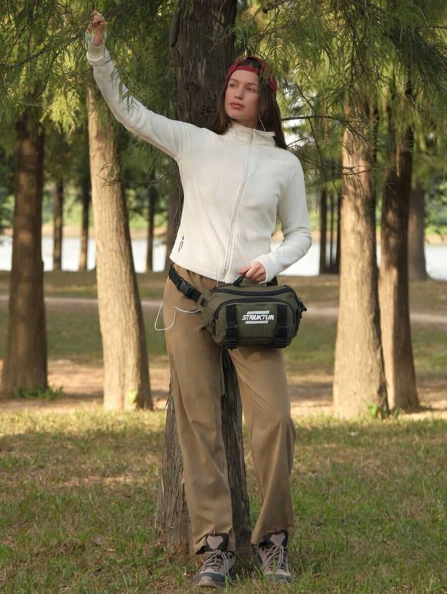 High-Waisted Performance Wanderhose – Olive Edition