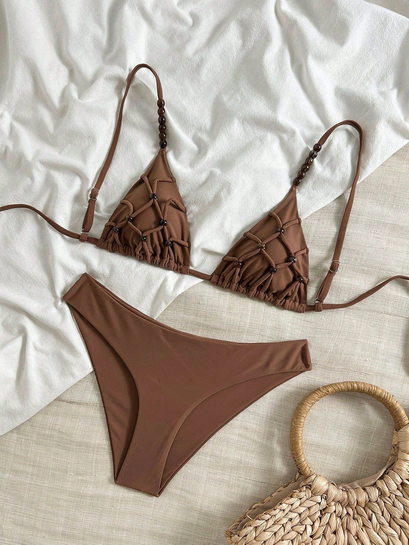 Bikini Café Elegance mit Geflochtener Textur