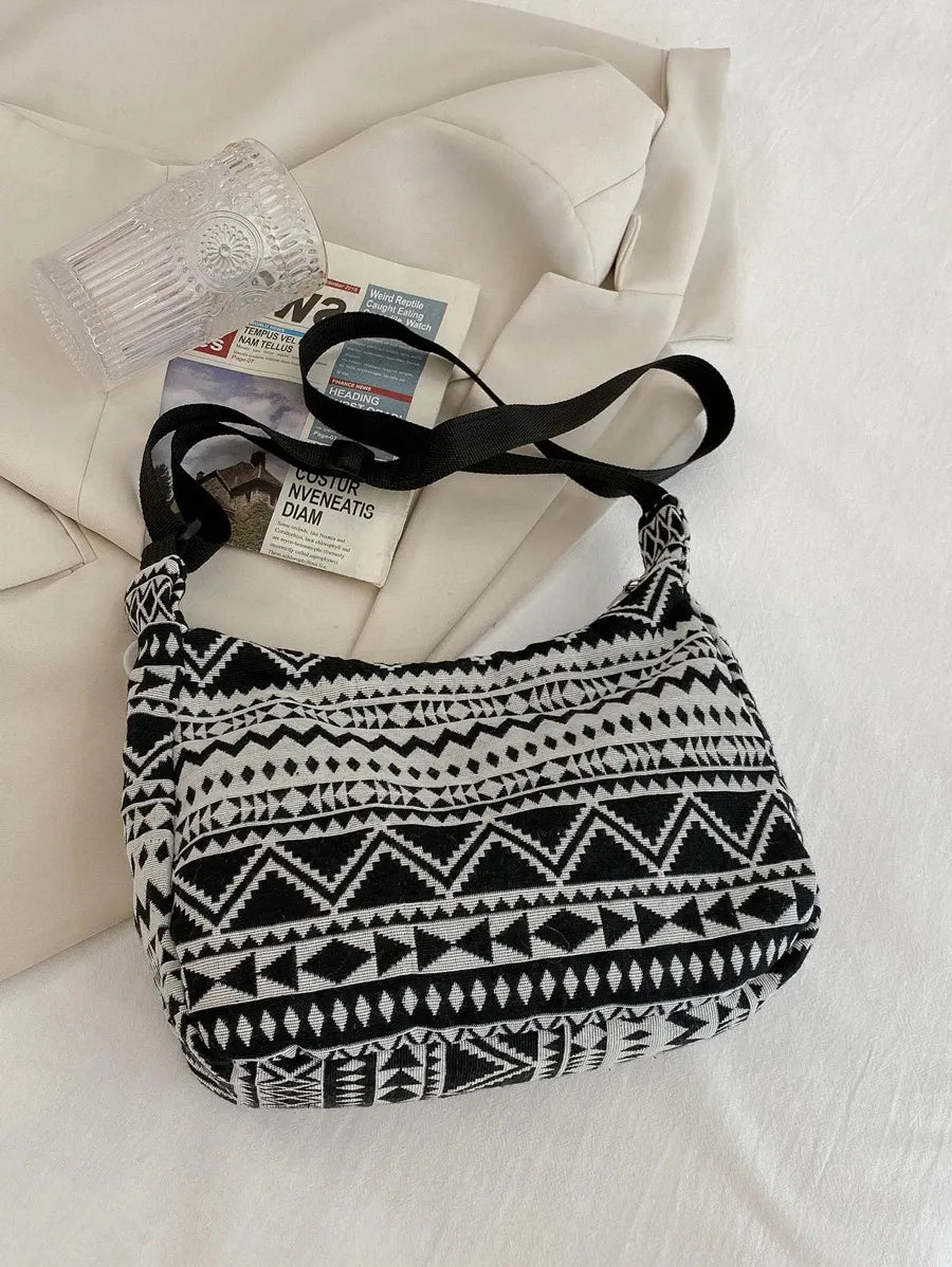 Geometrische Schwarz-Weiß Tasche – Berlin Edition