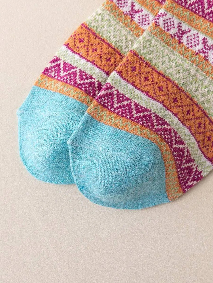 Retro-Socken Set – 5 Paare (Kurzschaft)