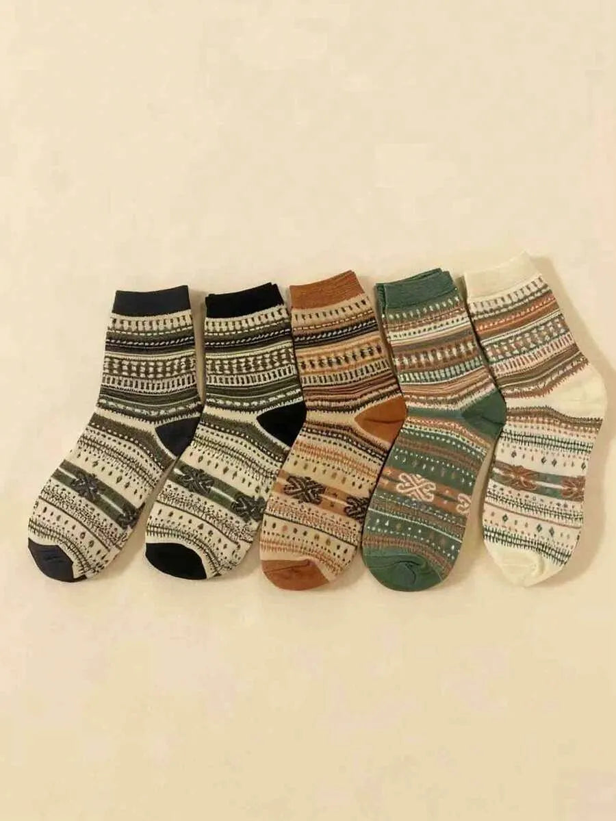 Boho Chic 5 Paar Socken-Set