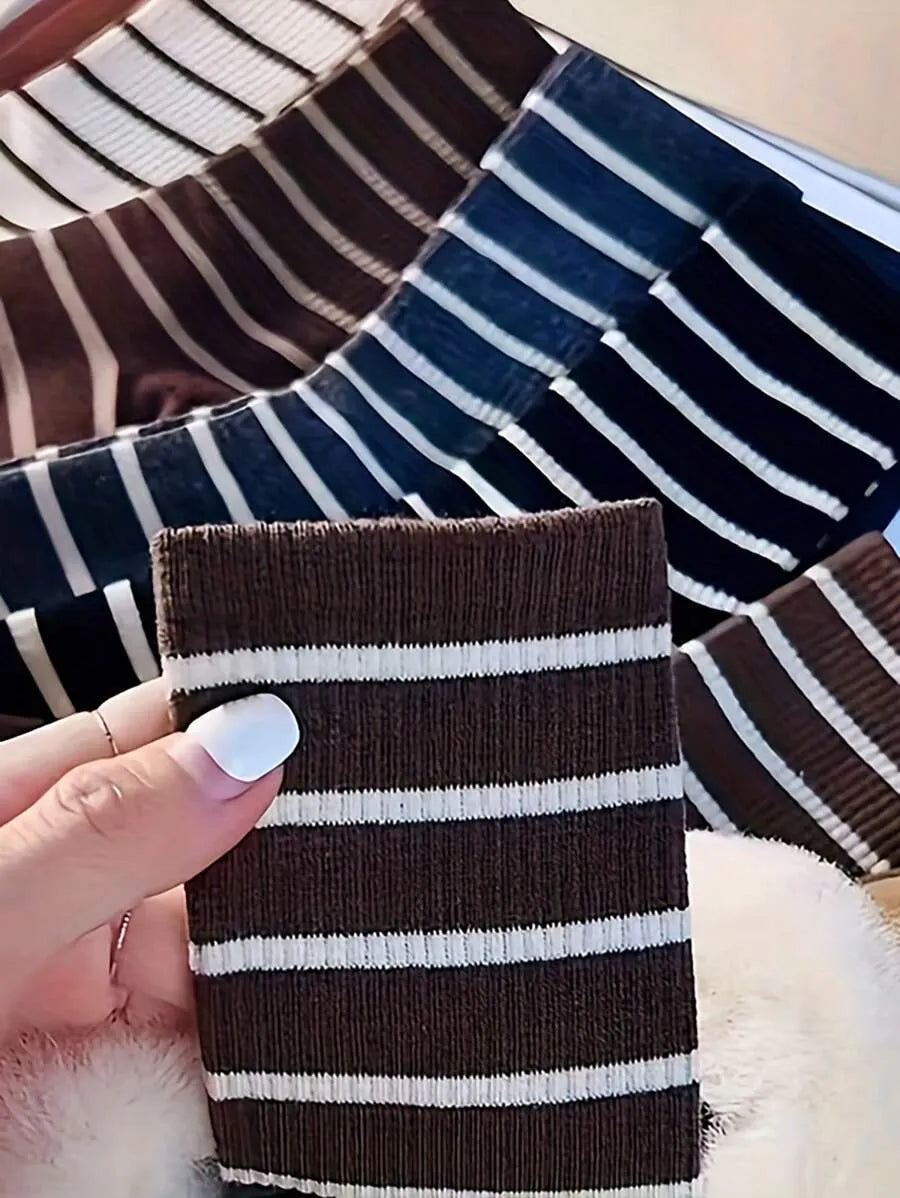 5 Paar Vintage-Socken gestreift