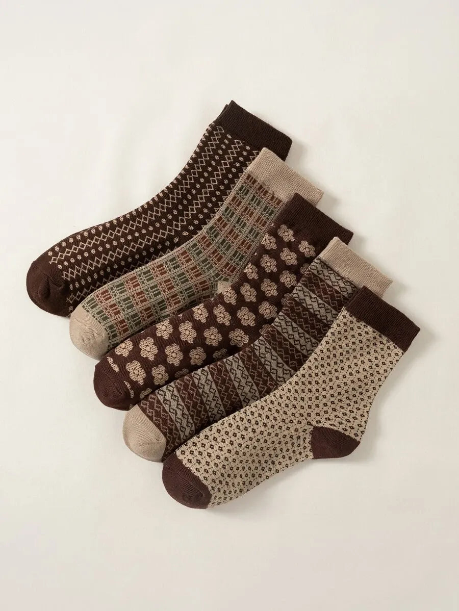 5 Paar Vintage Pattern Set