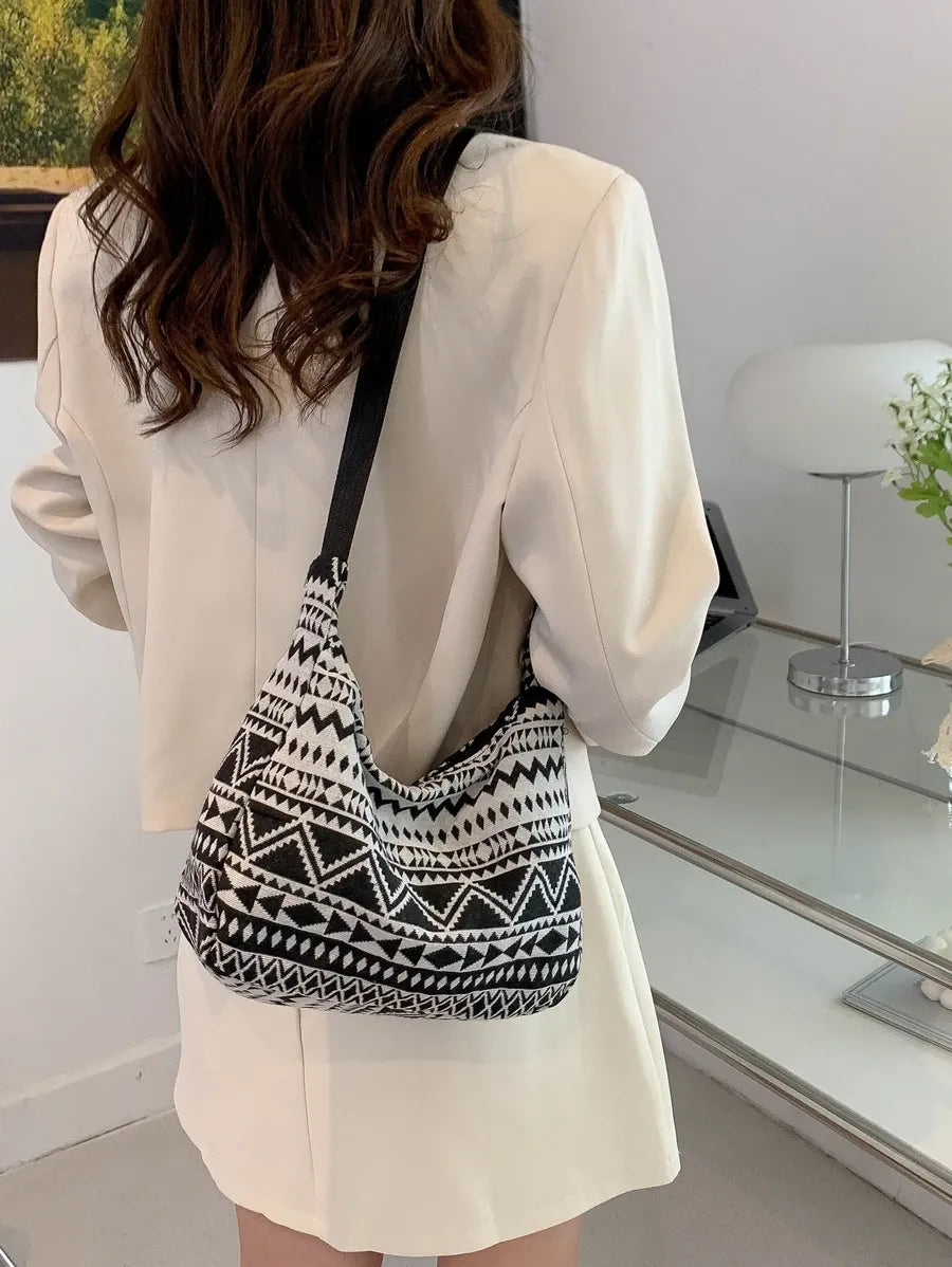Geometrische Schwarz-Weiß Tasche – Berlin Edition