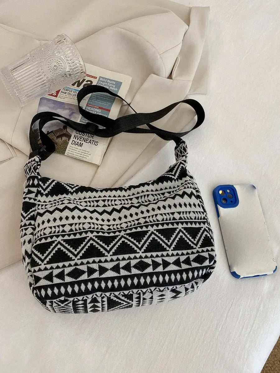 Geometrische Schwarz-Weiß Tasche – Berlin Edition