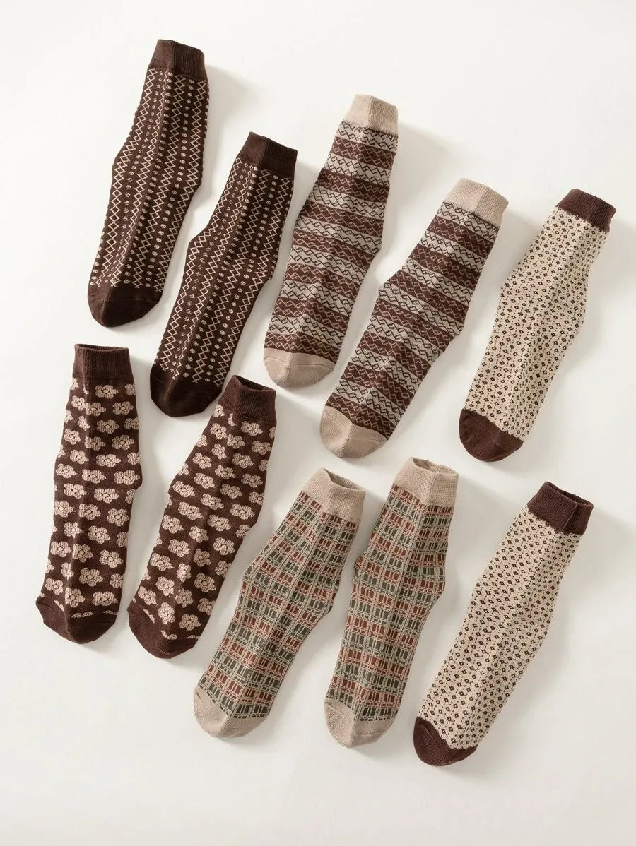 5 Paar Vintage Pattern Set
