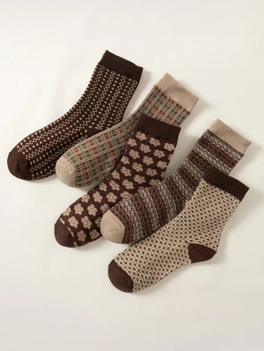 5 Paar Vintage Pattern Set