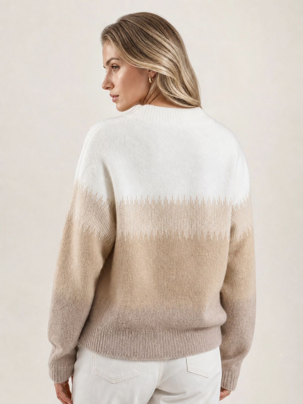 Damen Pullover in Creme Beige